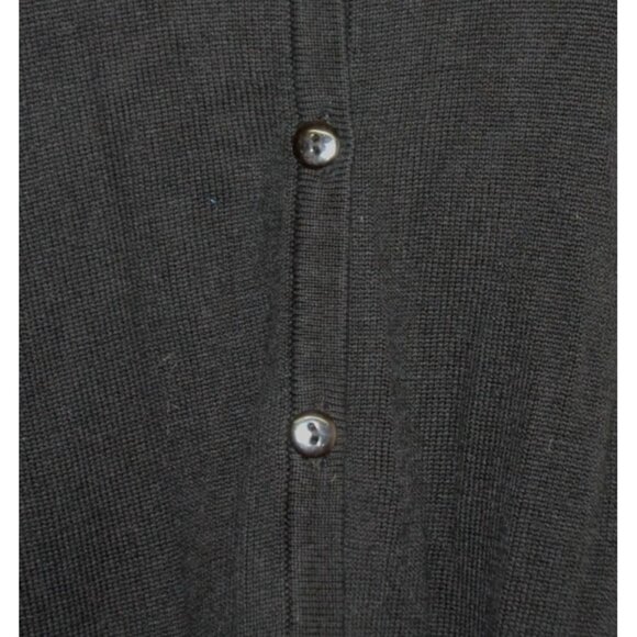 Vintage Yarnworks Black Button Up Cardigan Sweater Size Petite L Casual Modest - Picture 3 of 7